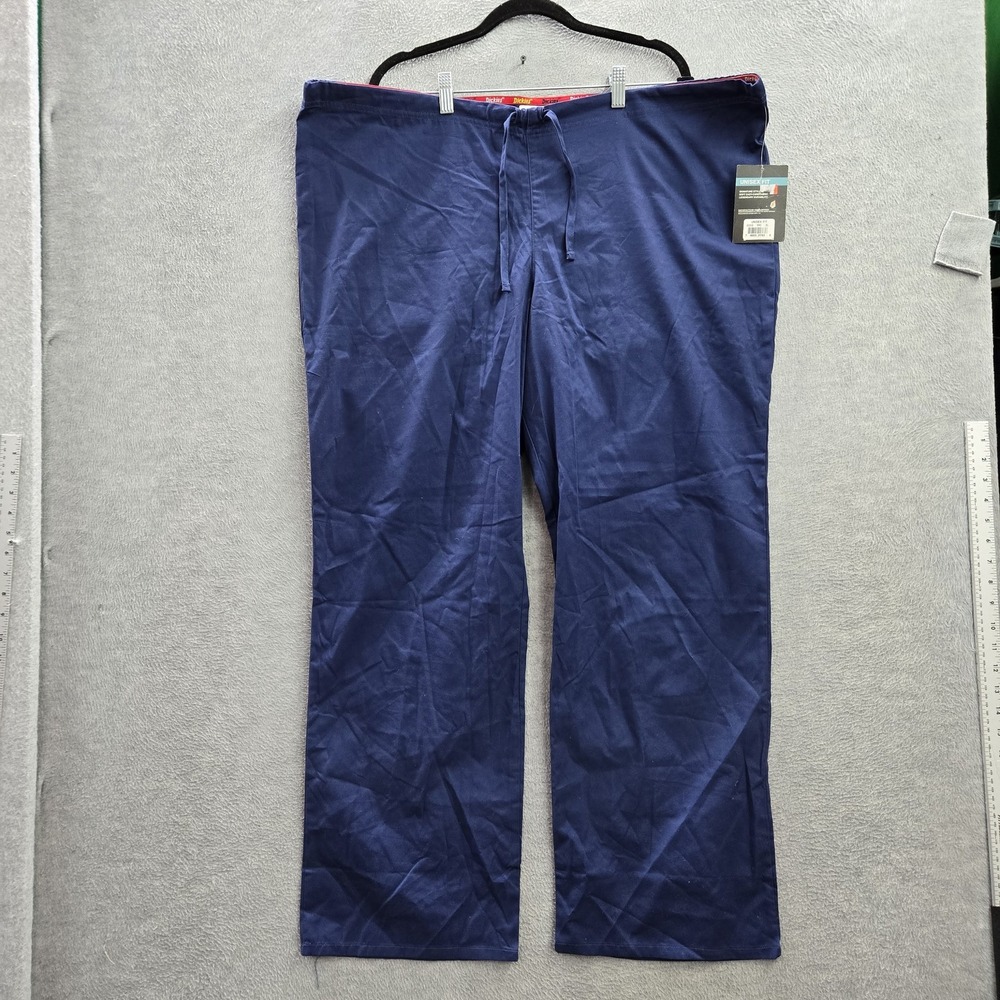 Dickies Men Scrub Pants XL Blue 83006 Logo PO#143298-1214 31" Inseam NWT